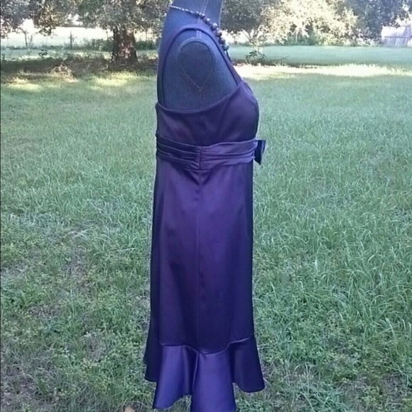 NWT - MADISON LEIGH Dark Purple Evening Dress - Picture 3 of 4